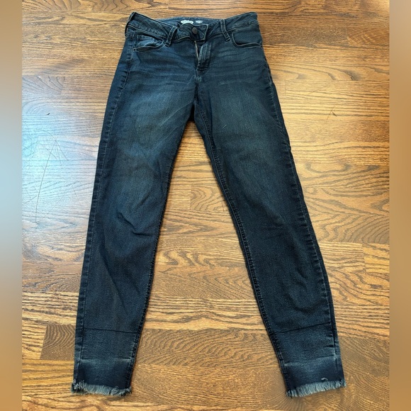Women's Black Jeans Frayed Hem - Picture 1 of 4